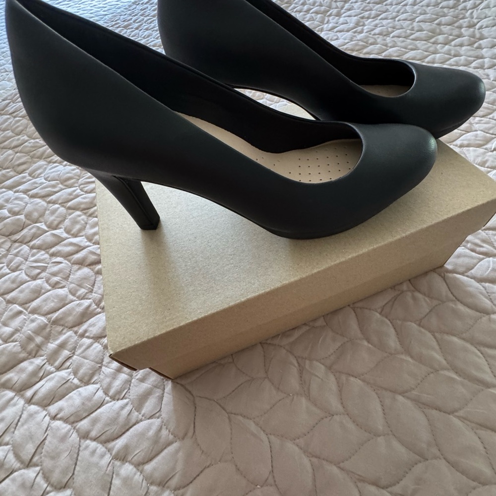 Clarks Classic Black Heels